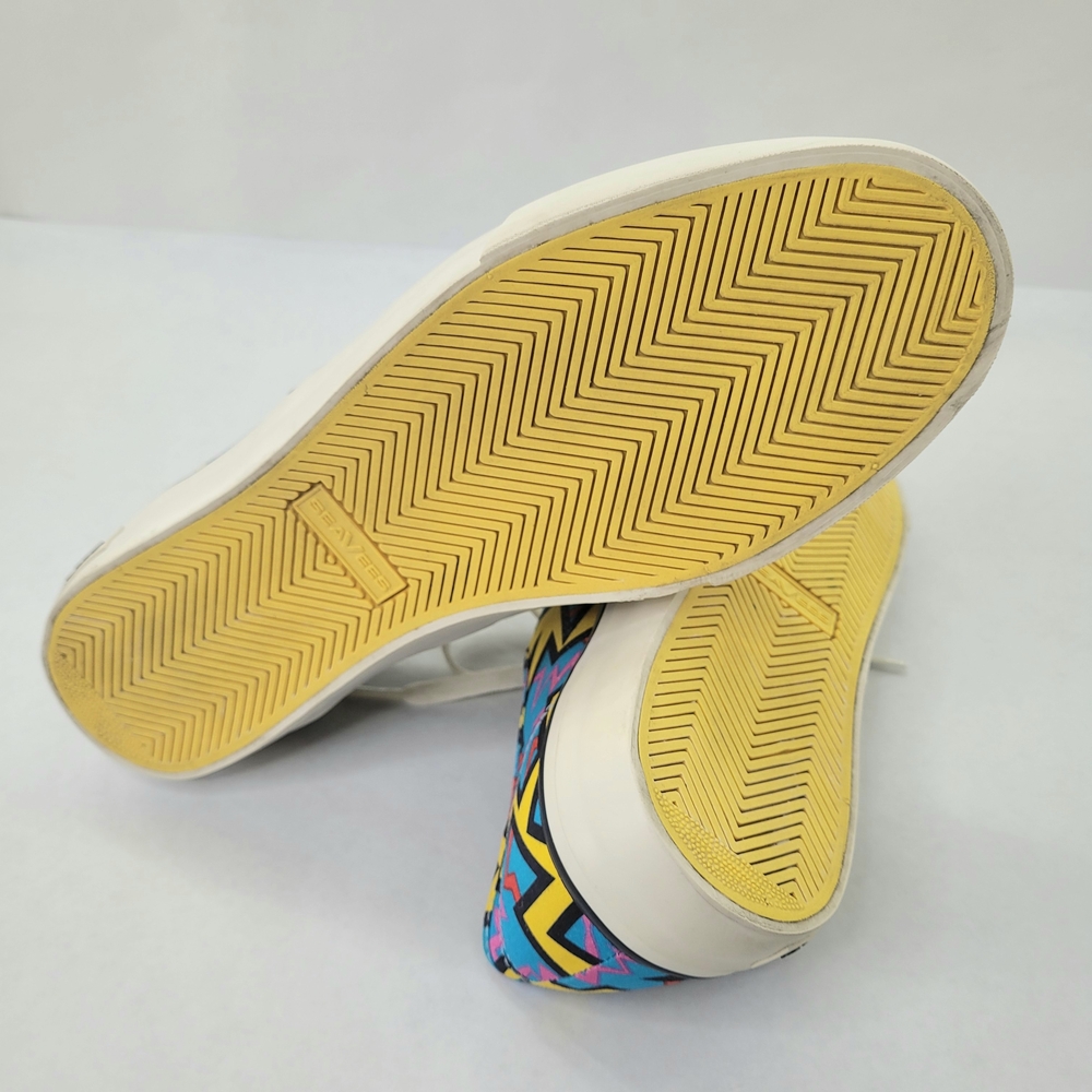 SEAVEES Hoffman Print Legend Sneaker Size 9.5 Mens Blue Neon Archival Artwork - Picture 7 of 9